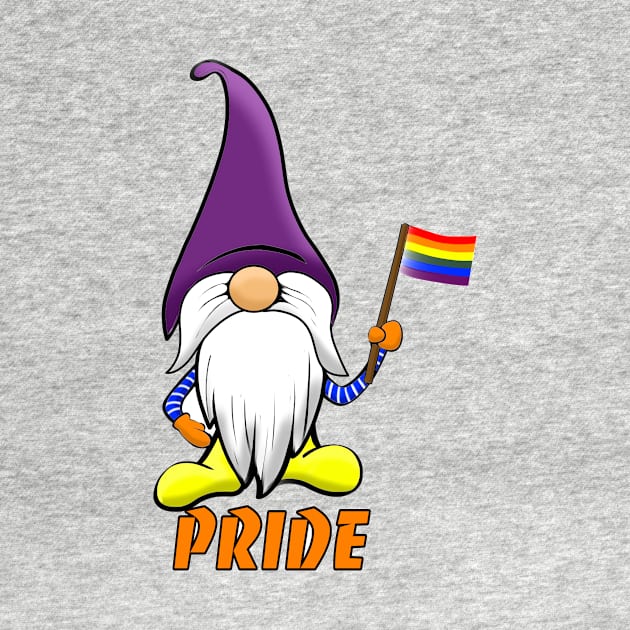 Pride Flag Gnome by Art by Eric William.s